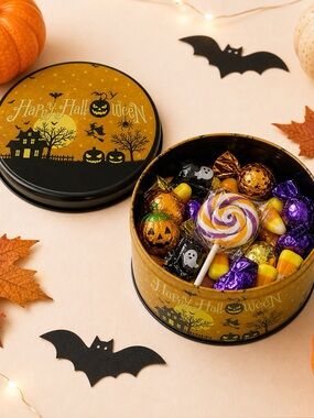 Halloween Decorative Metal Candy Tin